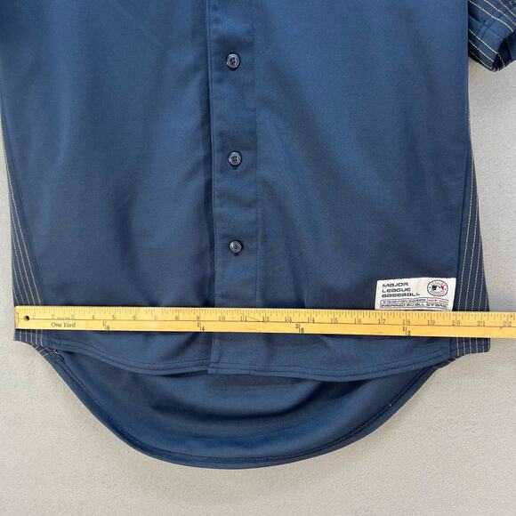 True Fan Milwaukee Brewers Jersey Men's L Ryan Braun Blue Gold Baseball All-Star - Picture 12 of 12